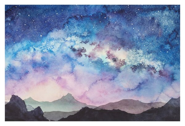Tablou - Calea lactee, aquarel (90x60 cm)