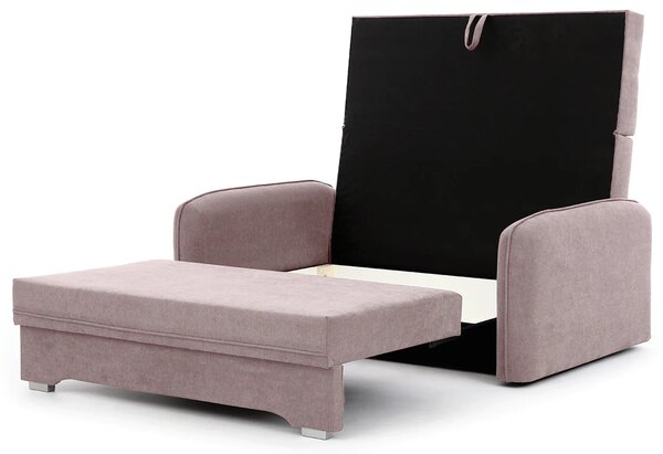 Canapea extensibila 2 locuri LAINE, roz deschis