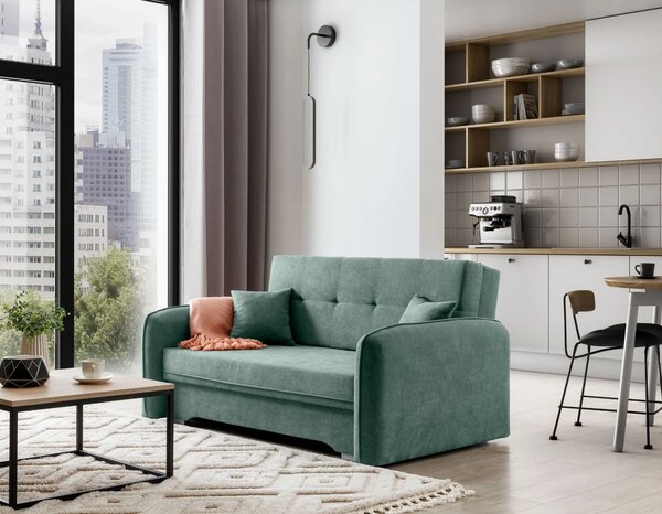 Canapea extensibila cu 2 locuri LAINE, verde