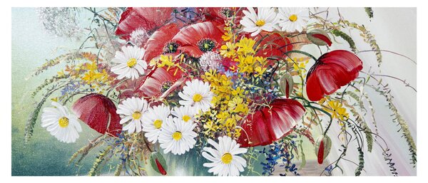 Tablou - Vază cu flori sălbatice (120x50 cm)