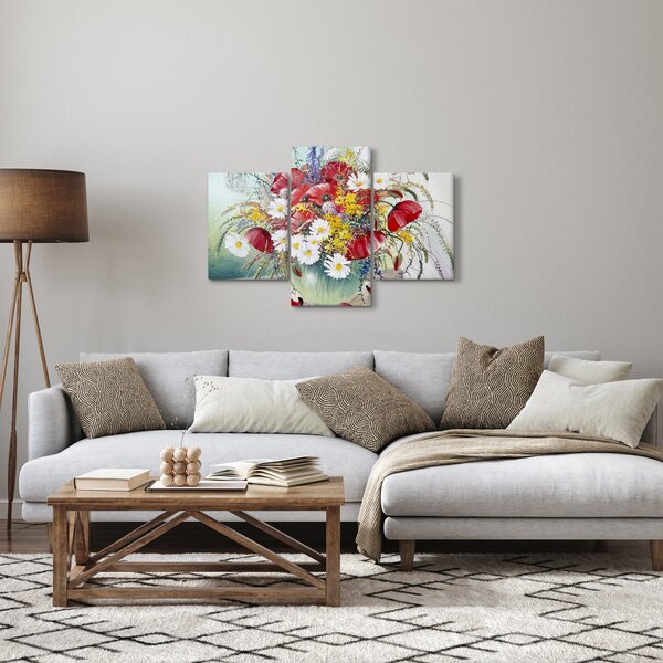 Tablou - Vază cu flori sălbatice (90x60 cm)