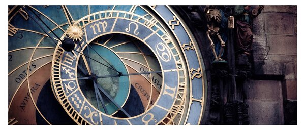 Tablou - Orloj, Praga (120x50 cm)