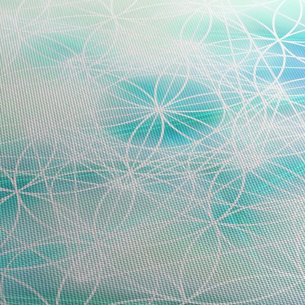 Tablou - Merkaba pe un fundal turcoaz (120x50 cm)