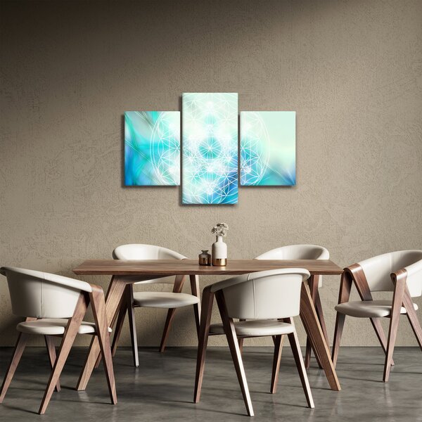 Tablou - Merkaba pe un fundal turcoaz (90x60 cm)