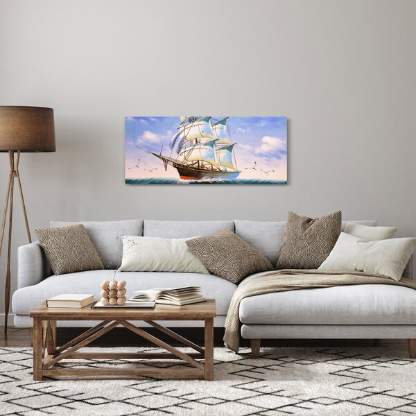 Tablou - Vapor pe valuri (120x50 cm)