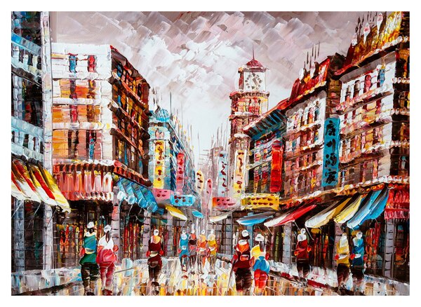 Tablou - Hong Kong, pictură în ulei (70x50 cm)