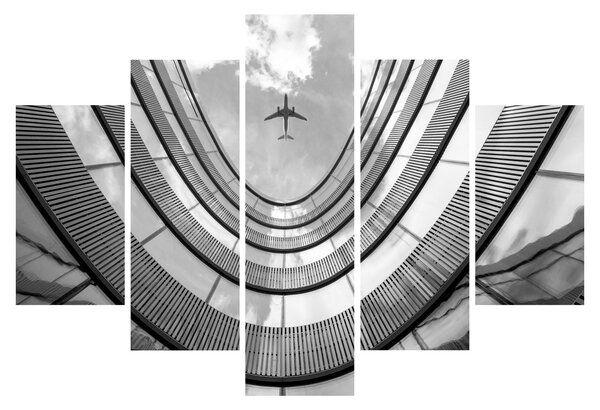 Tablou - Avionul deasupra clădirii (150x105 cm)
