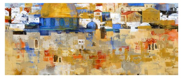 Tablou - Zidul plângerii, Ierusalim, Israel (120x50 cm)