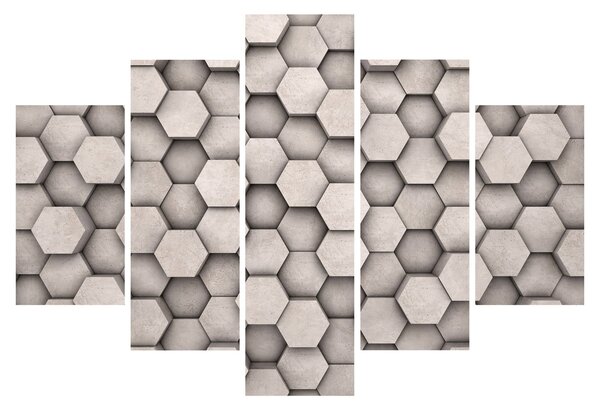 Tablou - Hexagoane design beton (150x105 cm)