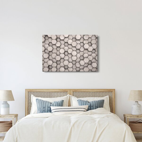 Tablou - Hexagoane design beton (90x60 cm)