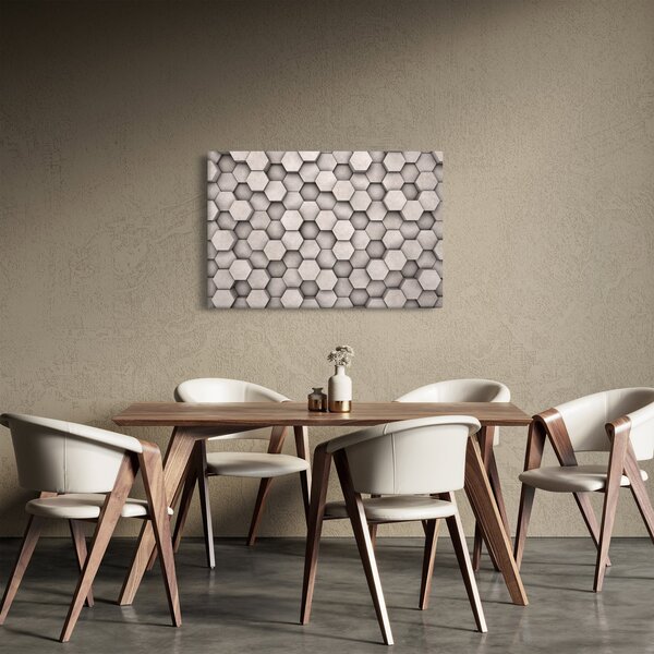 Tablou - Hexagoane design beton (90x60 cm)