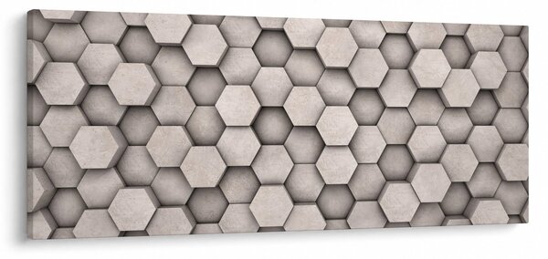Tablou - Hexagoane design beton (120x50 cm)