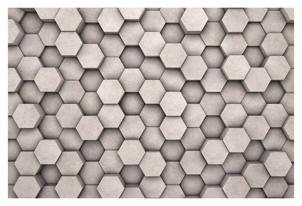 Tablou - Hexagoane design beton (90x60 cm)