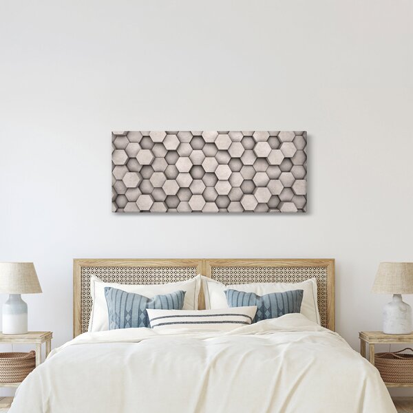 Tablou - Hexagoane design beton (120x50 cm)