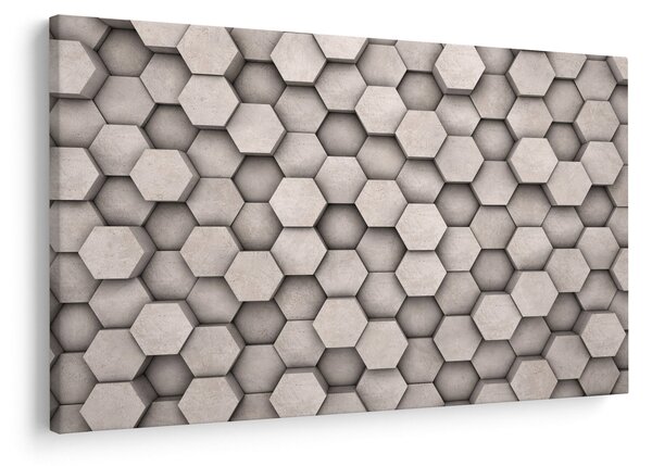 Tablou - Hexagoane design beton (90x60 cm)