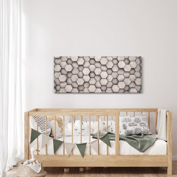 Tablou - Hexagoane design beton (120x50 cm)