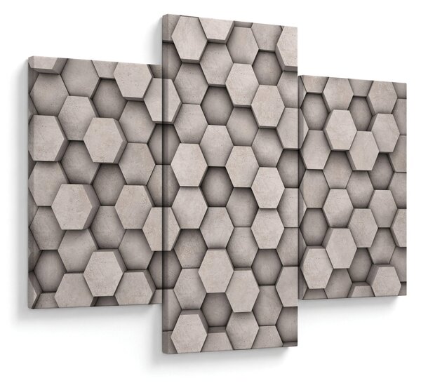 Tablou - Hexagoane design beton (90x60 cm)