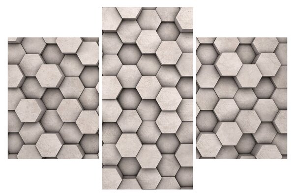 Tablou - Hexagoane design beton (90x60 cm)