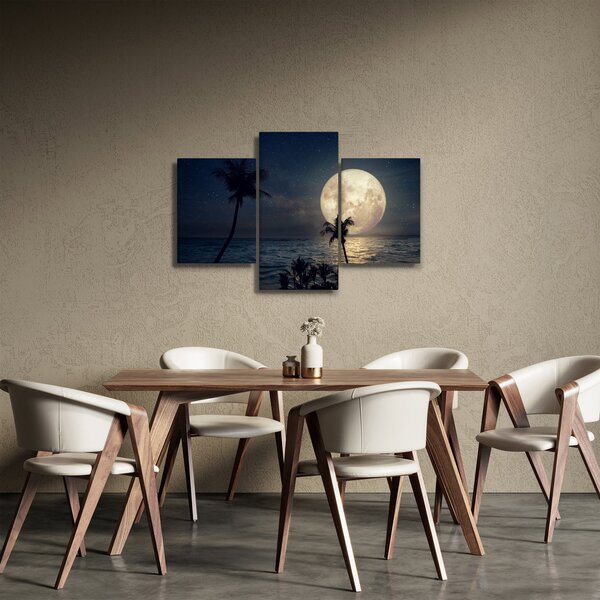 Tablou - Plaja cu lună plină (90x60 cm)