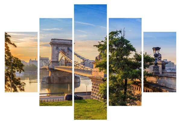 Tablou - Pod peste râu, Budapesta, Ungaria (150x105 cm)