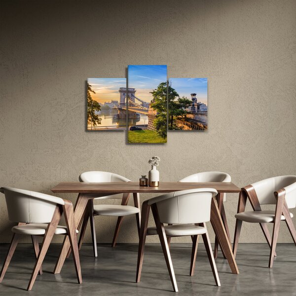 Tablou - Pod peste râu, Budapesta, Ungaria (90x60 cm)