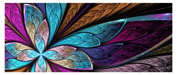 Tablou - Floare, abstracție (120x50 cm)