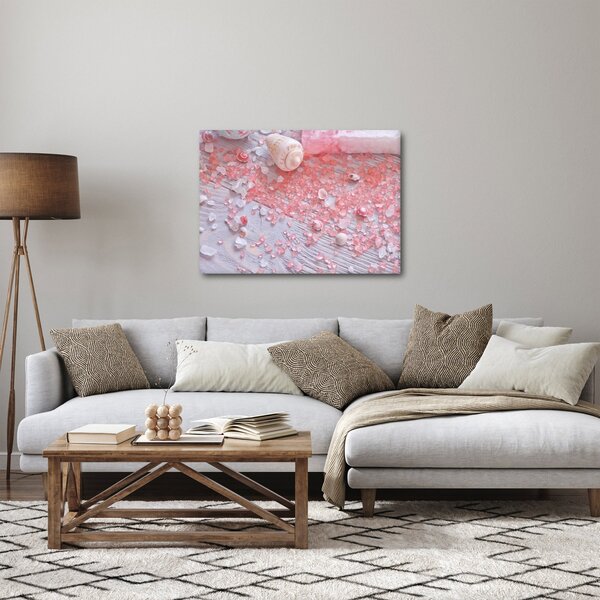 Tablou - Atmosfera de litoral în nuanțe roz (70x50 cm)