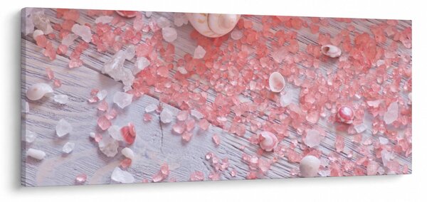 Tablou - Atmosfera de litoral în nuanțe roz (120x50 cm)