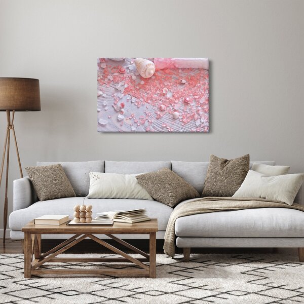 Tablou - Atmosfera de litoral în nuanțe roz (90x60 cm)
