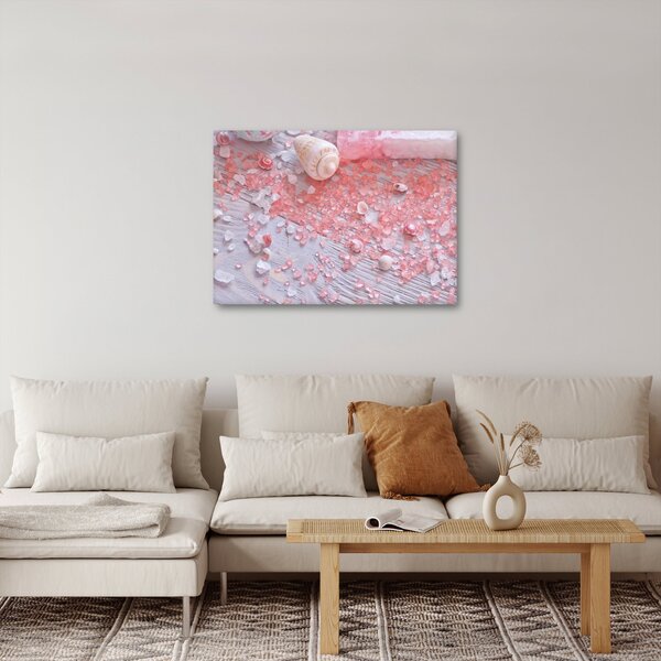 Tablou - Atmosfera de litoral în nuanțe roz (70x50 cm)
