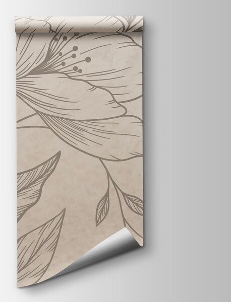 Fototapet Motiv floral delicat pe un fundal deschis, Fototapet flori, Fototapet populare, t01003 - Tapeko.ro