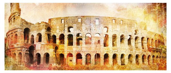 Tablou - Pictură digitală, Colosseum, Roma, Italia (120x50 cm)