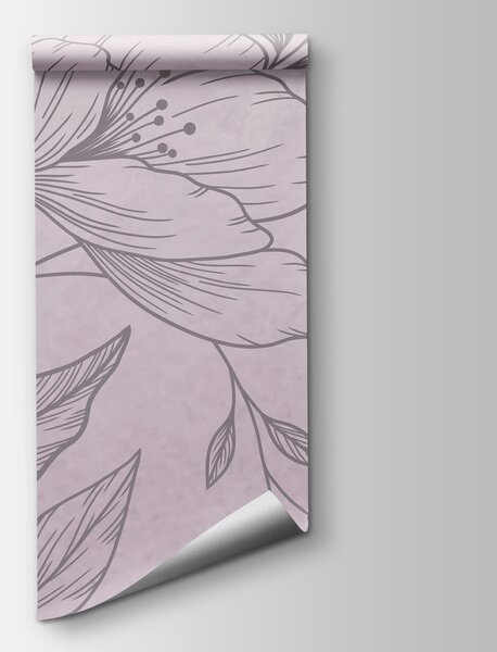 Fototapet Motive florale delicate în nuanțe delicate, Fototapet flori, Fototapet populare, t01003v4 - Tapeko.ro