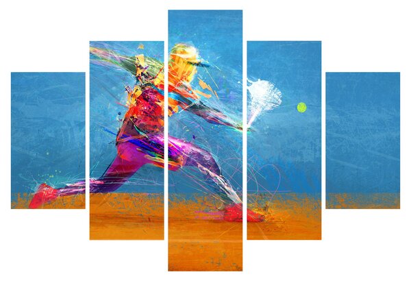 Tablou - Jucător de tenis pictat (150x105 cm)