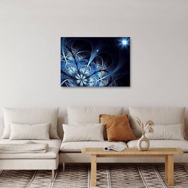 Tablou - Floare albastru închis (70x50 cm)