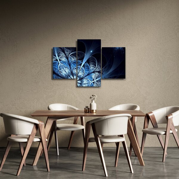Tablou - Floare albastru închis (90x60 cm)