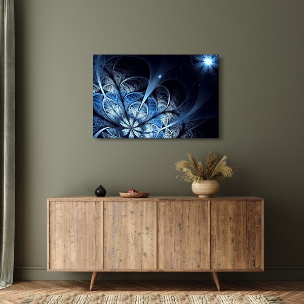 Tablou - Floare albastru închis (90x60 cm)