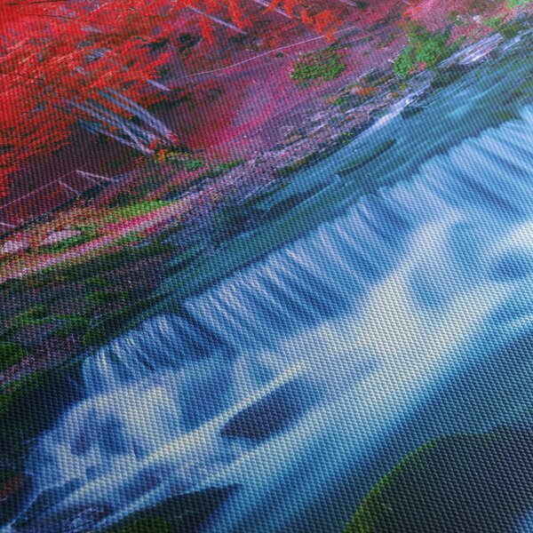 Tablou - Cascada în pădurea roșie (120x50 cm)