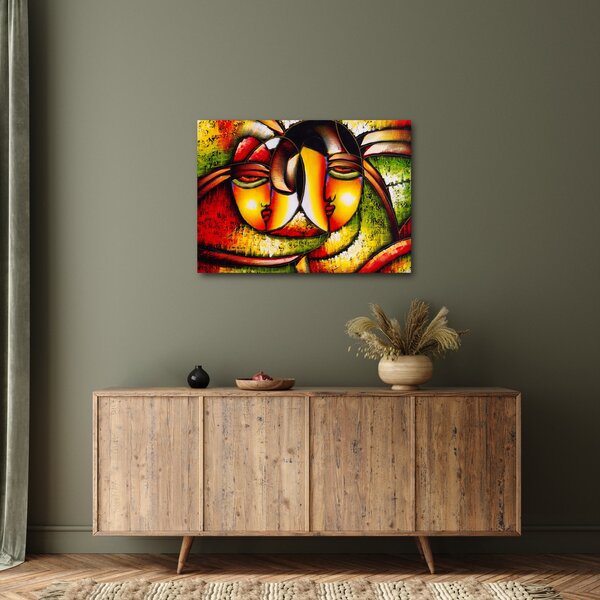 Tablou - Pictură în ulei, chipuri abstracte (70x50 cm)