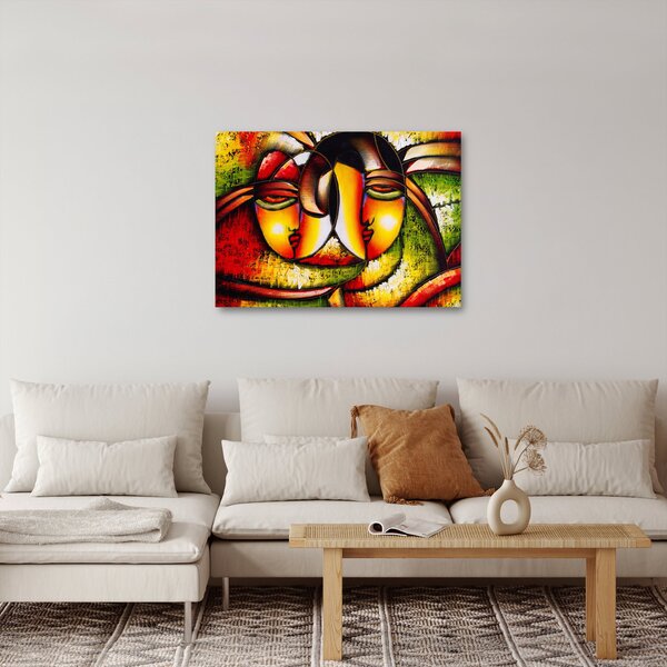 Tablou - Pictură în ulei, chipuri abstracte (70x50 cm)