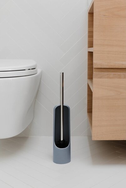 Perie de WC albastră din plastic Touch – Umbra