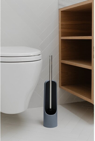 Perie de WC albastră din plastic Touch – Umbra