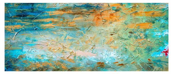 Tablou - Abstract albastru (120x50 cm)