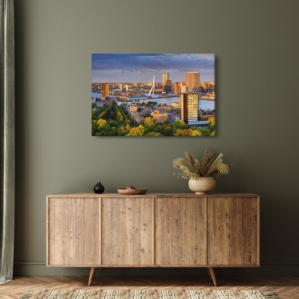 Tablou - Panorama Rotterdamului, Țările de Jos (90x60 cm)