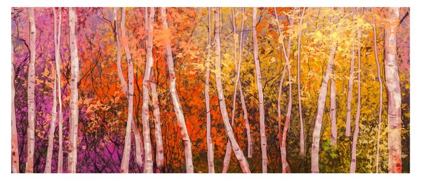Tablou - Pădurea colorată (120x50 cm)