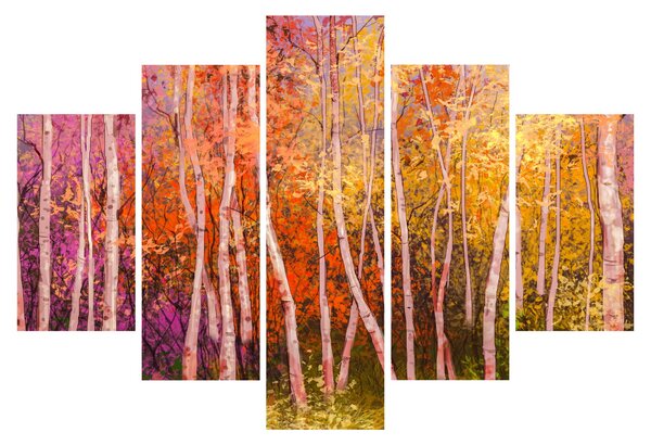Tablou - Pădurea colorată (150x105 cm)