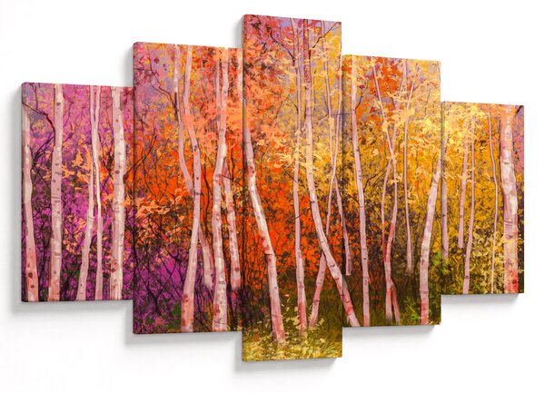 Tablou - Pădurea colorată (150x105 cm)