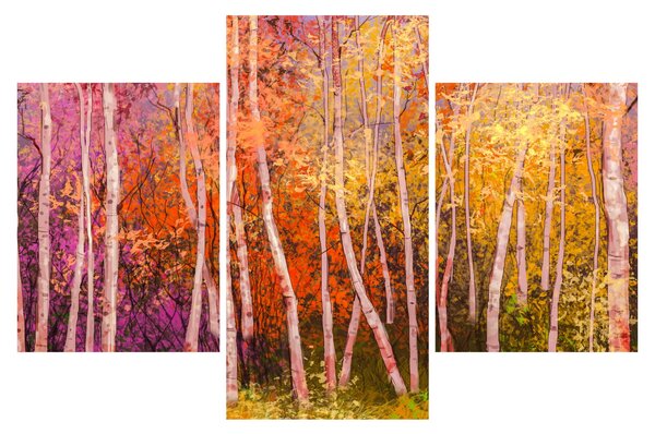 Tablou - Pădurea colorată (90x60 cm)