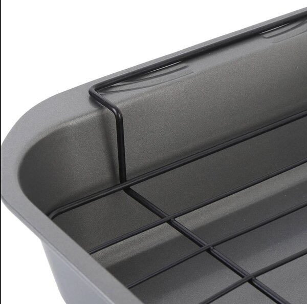 Tava Pufo pentru Cuptor cu Gratar Detasabil- Ideala pentru Fripturi, Pui, Legume la Cuptor si Gatit sanatos acasa