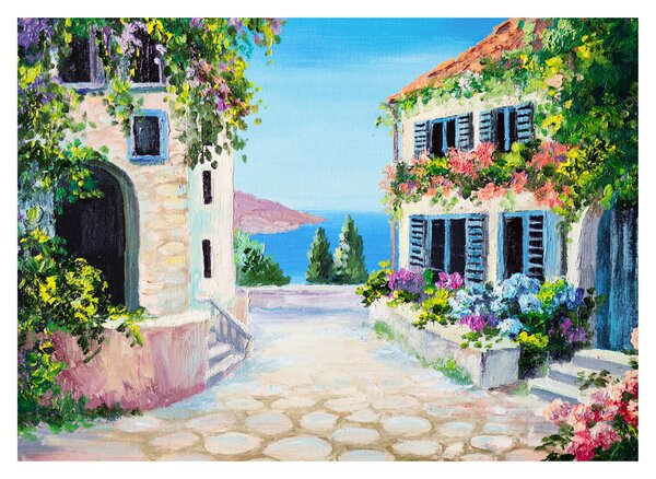 Tablou - Alee grecească, pictură în ulei (70x50 cm)